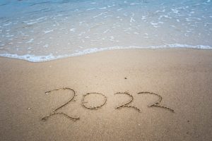 2022 written on the sand